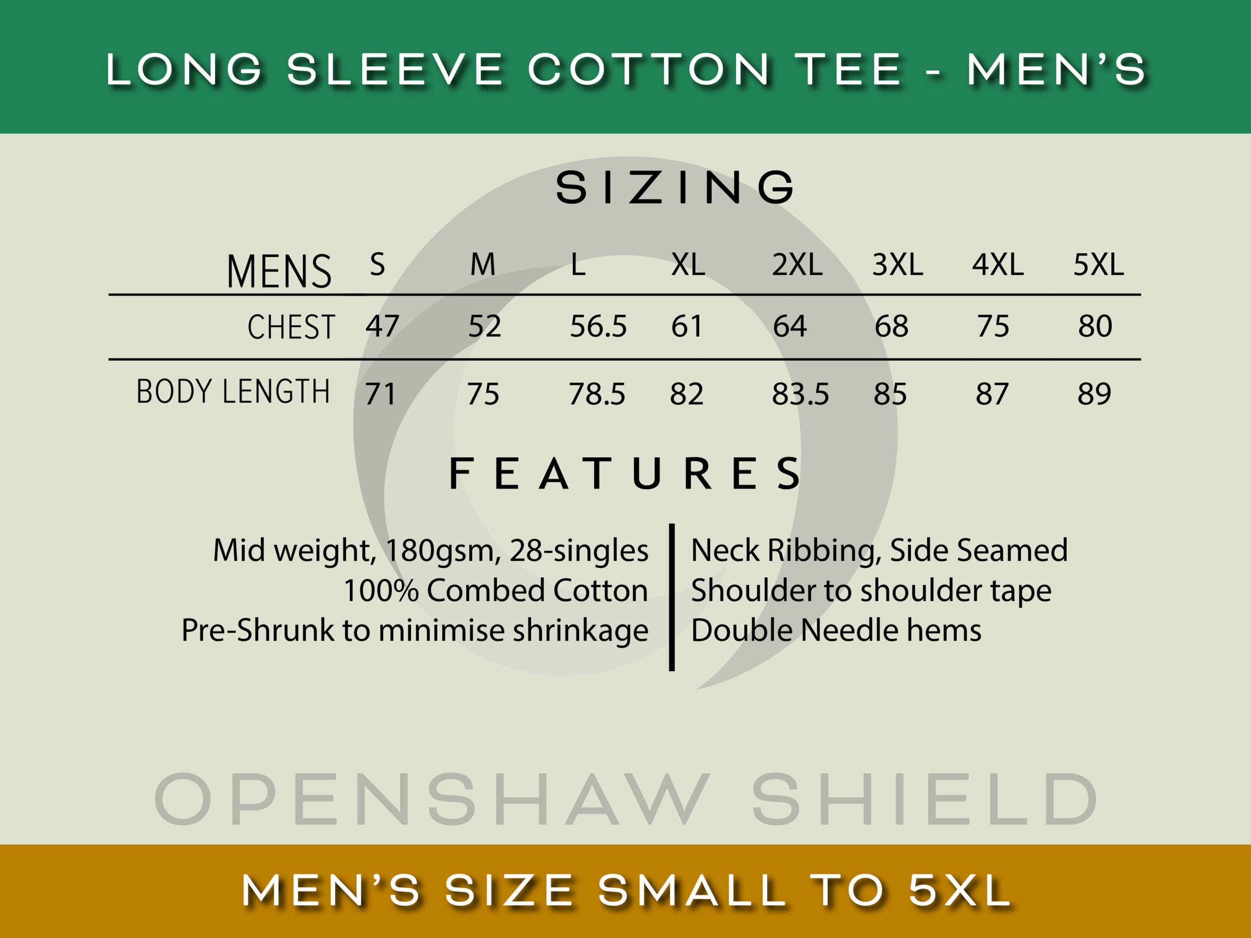 Long Sleeve Cotton Tee - Mens